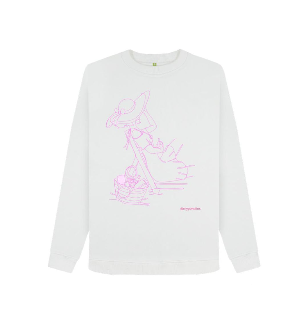 White Poketins At The Beach (Sweatshirt)