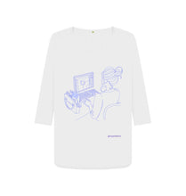 Load image into Gallery viewer, White Poketins\u2122 For Work (3\/4 T-Shirt)