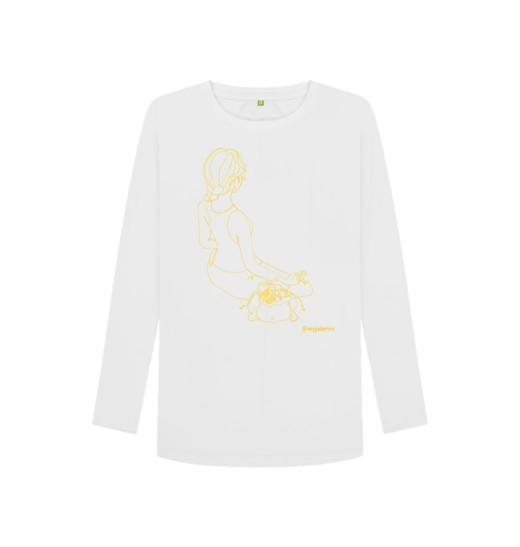 White Poketins\u2122 For A Sweat (Long Sleeve T- Shirt)